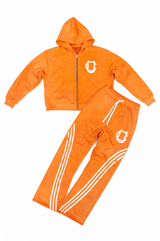 Orange Sweatsuit Set