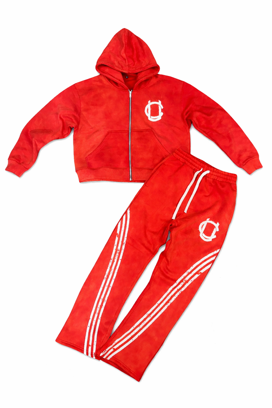 Red Sweatsuit Set